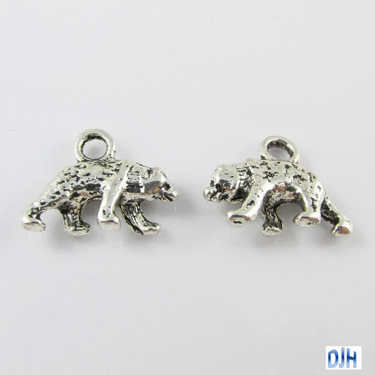 Bulk Bear Charm Pendant Grizzly Polar Bear 16x12mm Select Qty