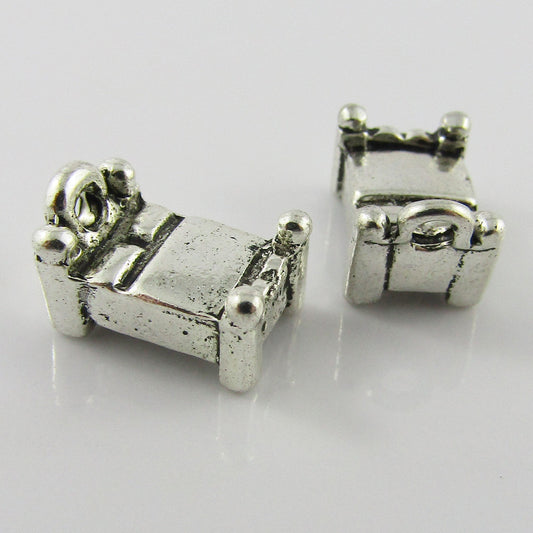 BULK Bed Charm Pendant Sleeping Beauty Bed 13x9mm Select Qty