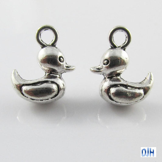 Bulk 3D Duck Charm Pendant Duckling Rubber Duckie 15x12mm Select Qty