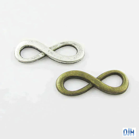 Bulk Infinity Connector Symbol Charm Pendant Wedding Favour Pick Colour and Qty