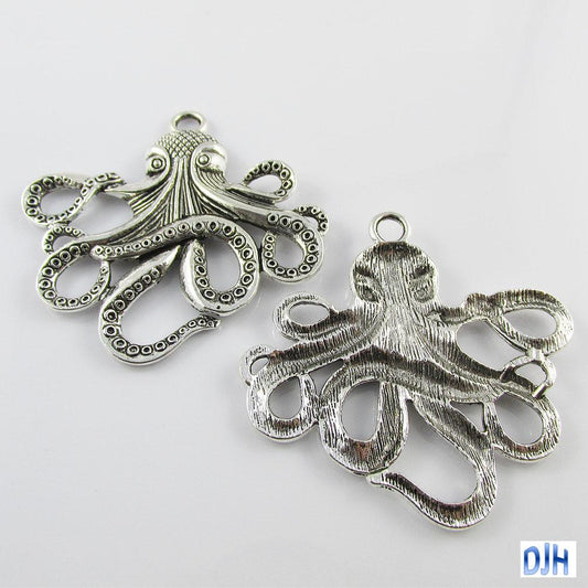 Bulk Octopus Charm Pendant 56x58mm Select Qty