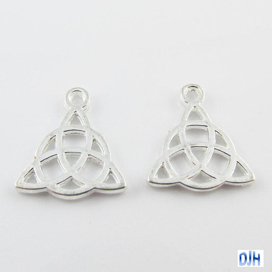 Bulk Celtic Trinity Knot Charm Pendant Triquetra Silver Plate 17x15mm Select Qty
