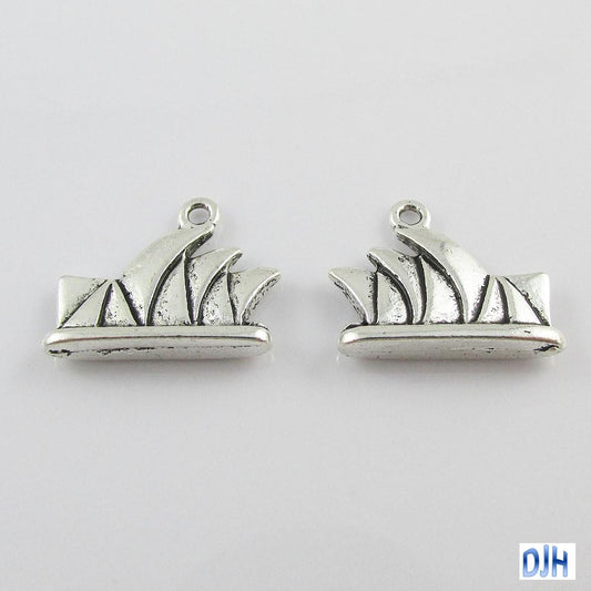 Bulk Sydney Opera House Charm Pendant 19x15mm Select Qty