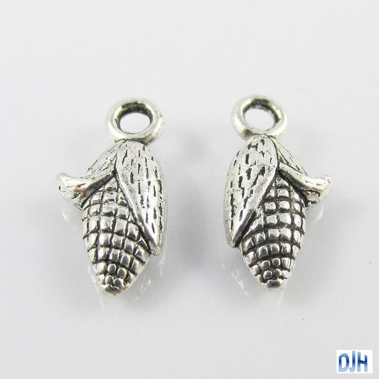 Bulk Corn Cob Charm Pendant Farm Vegetable 15x8mm Select Qty