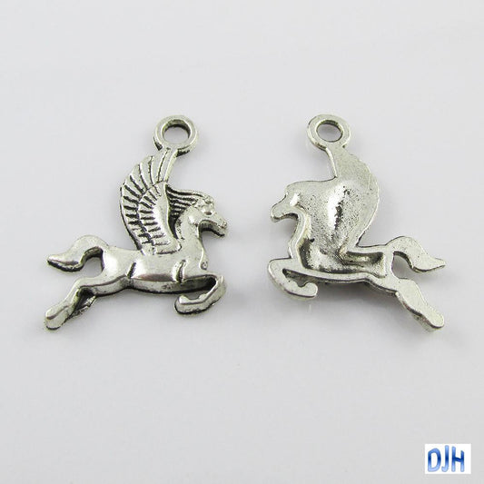 Bulk Pegasus Charm Pendant Mythical Fairy Tale Fantasy 16x23mm Select Qty