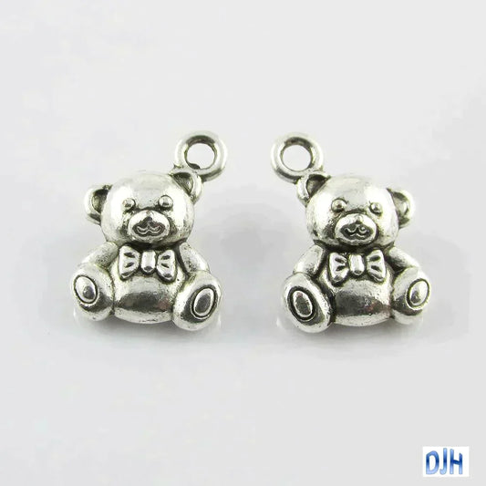 Bulk Cuddly Teddy Bear Charm Pendant Toy Love Gift 11x15mm Select Qty