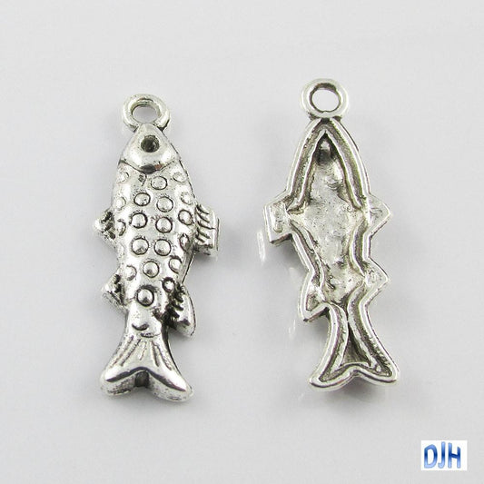 Bulk Fish Charm Pendant Hobby Fishing 10x28mm Select Qty