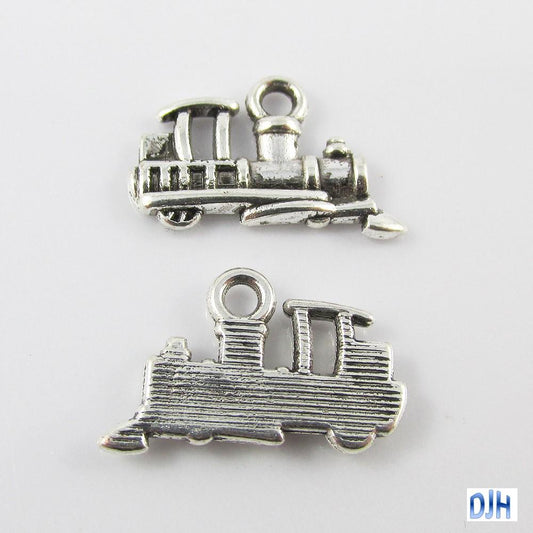 Bulk Train Charm Pendant Steam Train Railroad 15x12mm Select Qty