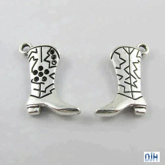 Bulk Western Boot Charm Pendant Cowboy Boot Line Dancing 22x14mm Select Qty