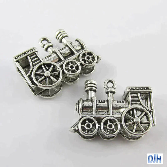 Bulk 3D Train Charm Pendant Steam Train Railroad 28x21mm Select Qty
