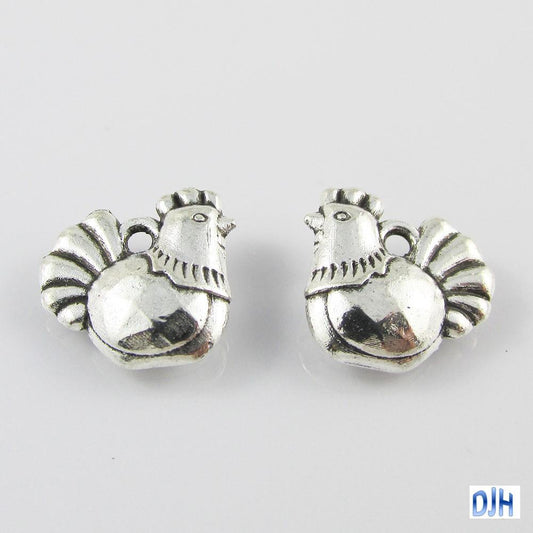 Bulk Chicken Charm Pendant Poultry Hen 13x13mm Select Qty
