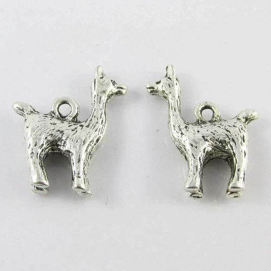 Bulk Alpaca Charm Pendant Cute Llama 18x15mm Select Qty