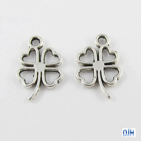 Bulk Four Leaf Clover Charm Pendant Lucky Irish Good Luck 17x12mm Select Qty