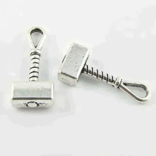 Bulk 3D Thors Hammer Charm Pendant Select Qty 23x10mm