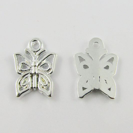 BULK Filigree Butterfly Charm Pendant Animal Insect Wings 17x12mm Select Qty