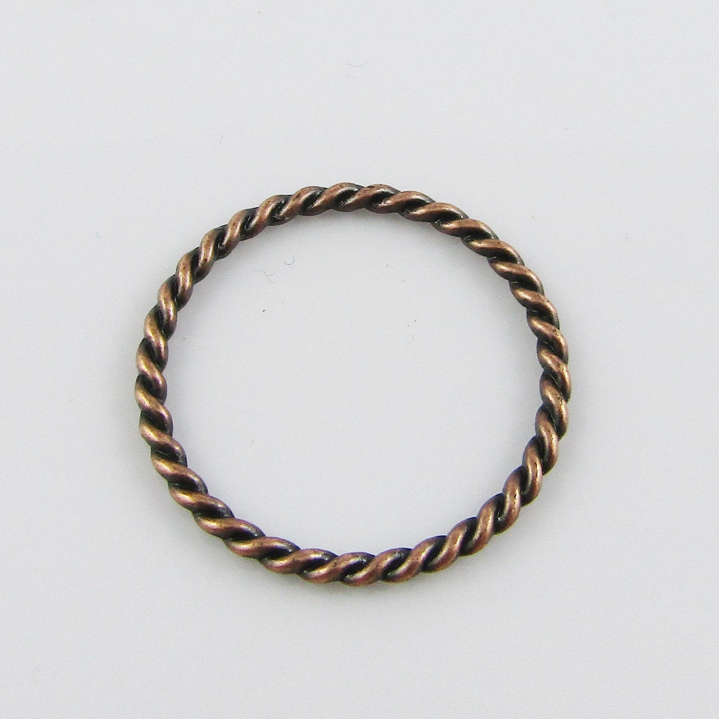 Bulk Twisted Linking Ring Charm Pendant 25mm Red Copper Select Qty
