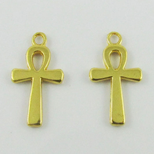 BULK Egyptian Ankh Charm Pendant Egypt Symbol 22x13mm Select Qty