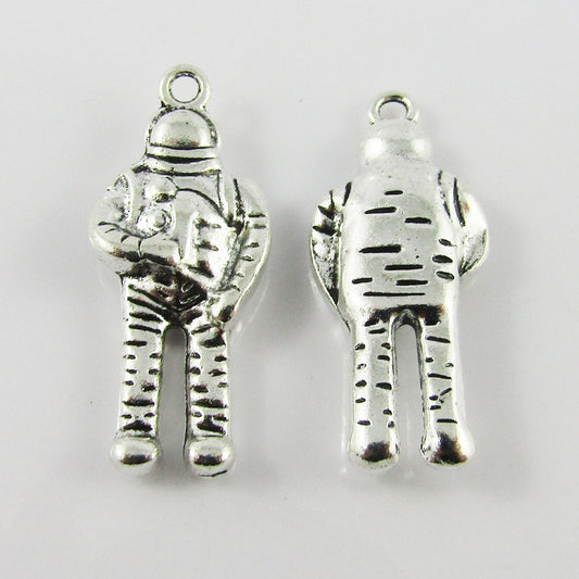Bulk Space Astronaut Charm Pendant Outer Space Milkyway Alloy 30x13mm Select Qty