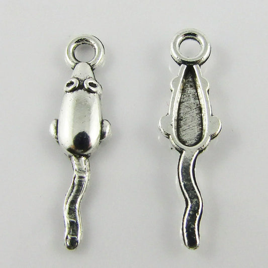 BULK Mouse Charm Pendant Animal Pet 22x6mm Select Qty