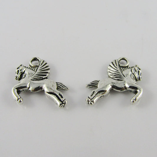 Bulk Pegasus Charm Pendant Mythical Fantasy Creature Alloy 18x16mm Select Qty