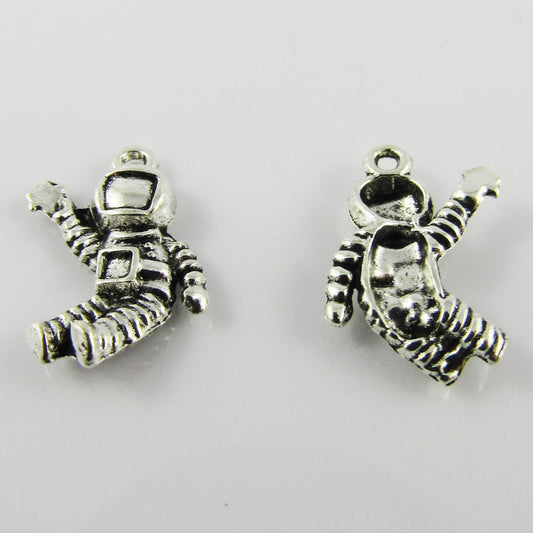 Bulk Astronaut Spaceman Charm Pendant Space Travel 21x14mm Select Qty
