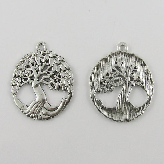 BULK Family Tree Charm Pendant Tree of Life 34x30mm Select Qty