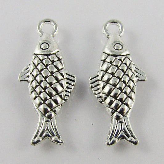 Bulk Fish Charm Pendant Animal Ocean Alloy 20x9mm Select Qty