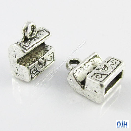 Bulk Pirate Treasure Chest Charm Pendant 11x10mm Select Qty