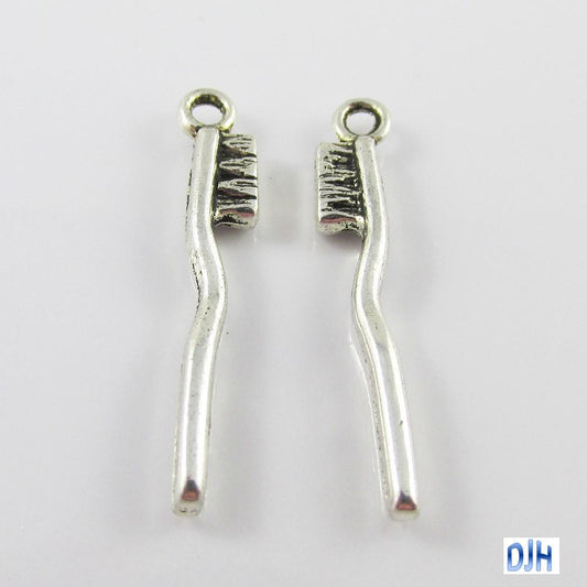 Bulk Toothbrush Charm Pendant Dental Dentist 30x3mm Select Qty