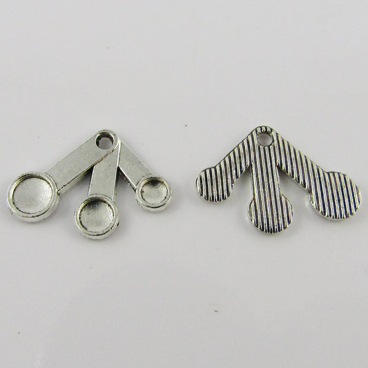 Bulk Measuring Spoons Charm Pendant Kitchen Utensil Alloy 14x20mm Select Qty