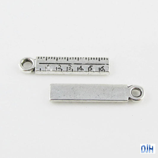 Bulk School Ruler Charm Pendant 24x5mm Select Qty