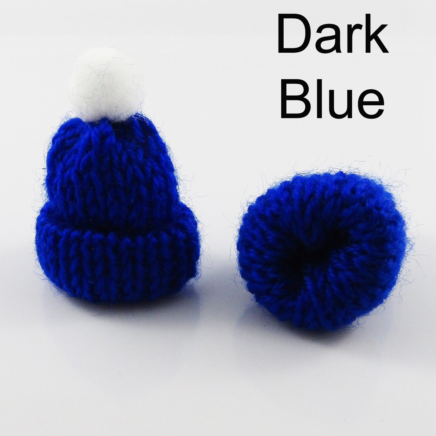 10pcs Dollhouse Miniature Knitted Beanie Hat Doll Bead 45x35mm Select Colour