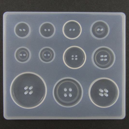 DIY Assorted Size Buttons Silicone Casting Mould for Epoxy Resin DIY Jewellery