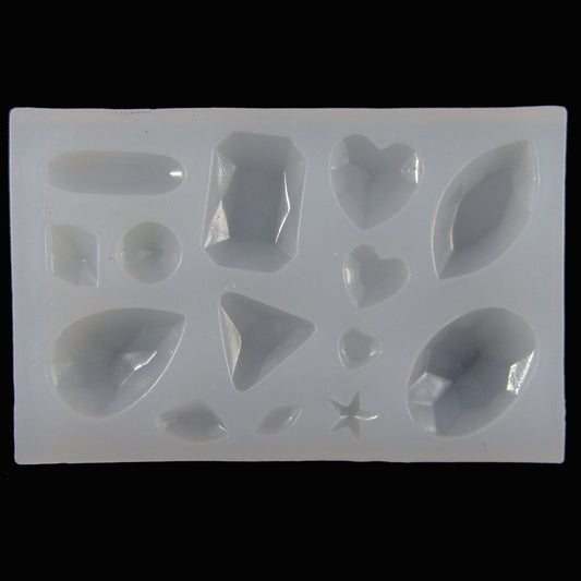 MINI Faceted Cabochon Shapes Pendant Silicone Casting Mould for Epoxy Resin