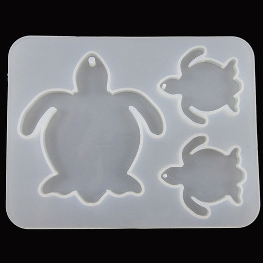 Turtle Pendant Silicone Casting Mould for Epoxy Resin Earrings Necklace Keychain