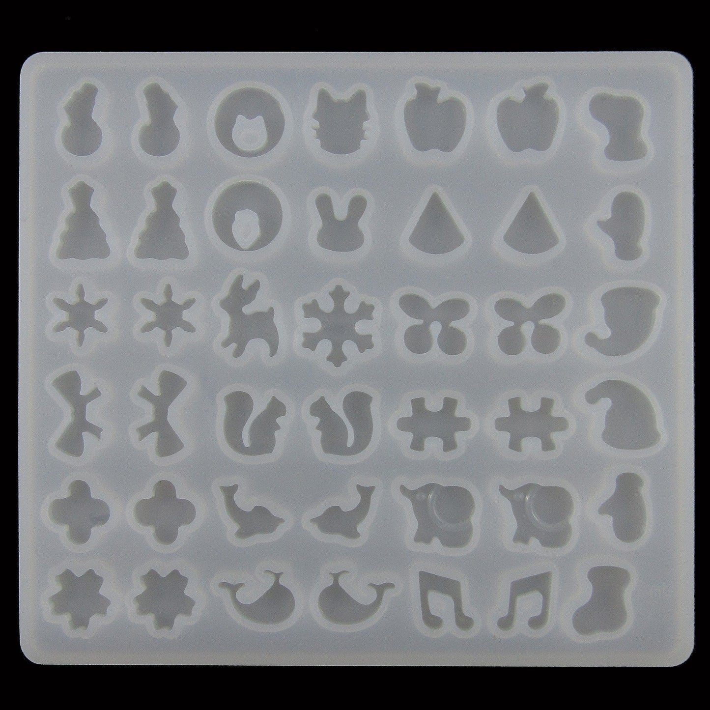 Mixed Mini Cabochon Shapes Silicone Resin Casting Mould for Epoxy Stud Earrings