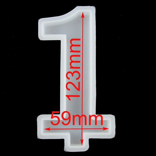 DIY Candle Birthday Number 1 to 10 Set Silicone Casting Mould for Epoxy Resin