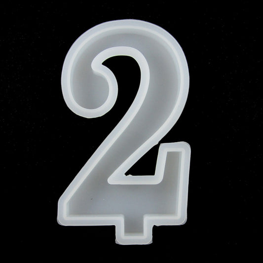 DIY Candle Birthday Number 2 Silicone Casting Mould for Epoxy Resin