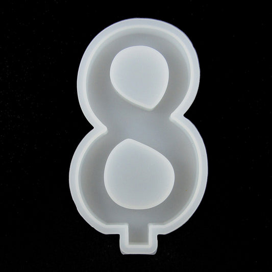 DIY Candle Birthday Number 8 Silicone Casting Mould for Epoxy Resin