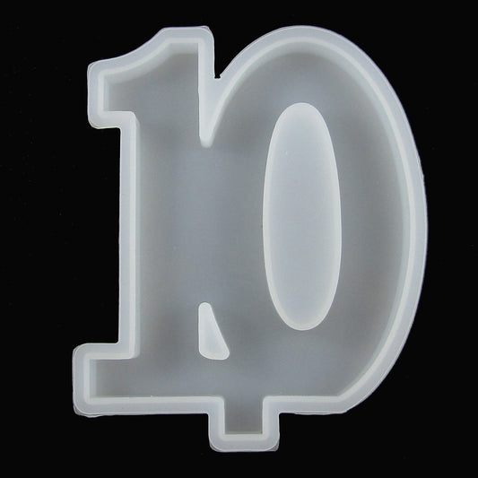 DIY Candle Birthday Number 10 Silicone Casting Mould for Epoxy Resin