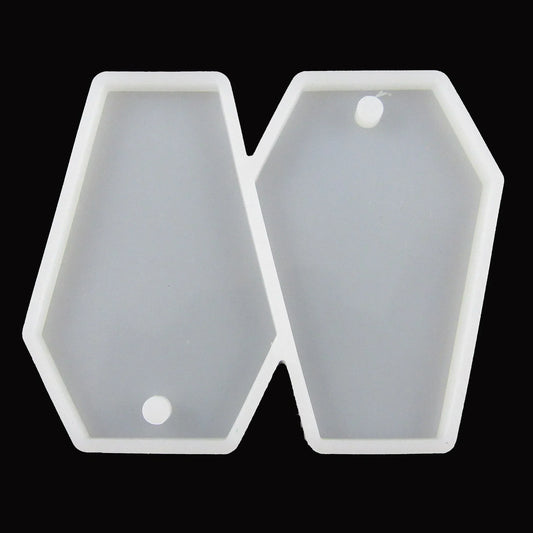 Gothic Coffin Halloween Pendant Silicone Casting Mould for Epoxy Resin