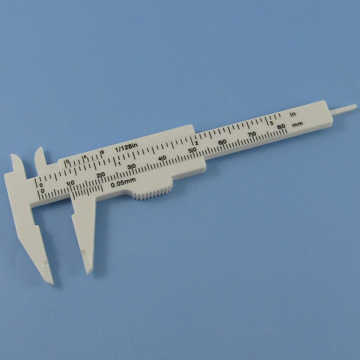 Plastic Sliding Gauge Vernier Caliper mm/inch Portable Ruler Measuring Range 8cm