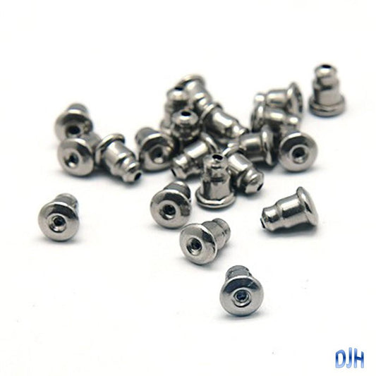 Bulk 10 sets (20pce) DIY Barrel Earnut Earring Back Stoppers 6.5x5mm 304SS