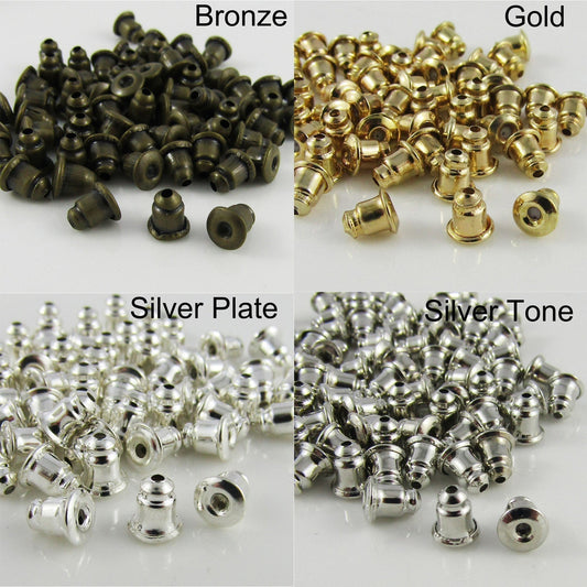 Bulk 20pcs (10pair) DIY Barrel Earnut Earring Back Stoppers 5x5mm Pick Colour
