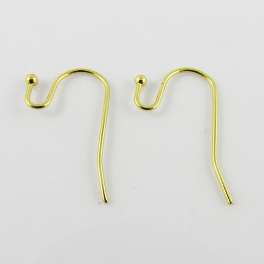 Bulk 20pcs DIY Ball End French Hook Earring Finding 20x12mm Gold SSteel