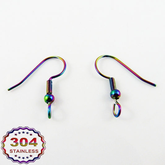 Bulk 10pce (5 Pair) DIY Earring Hook Finding 19x9mm Gold Rack Plated