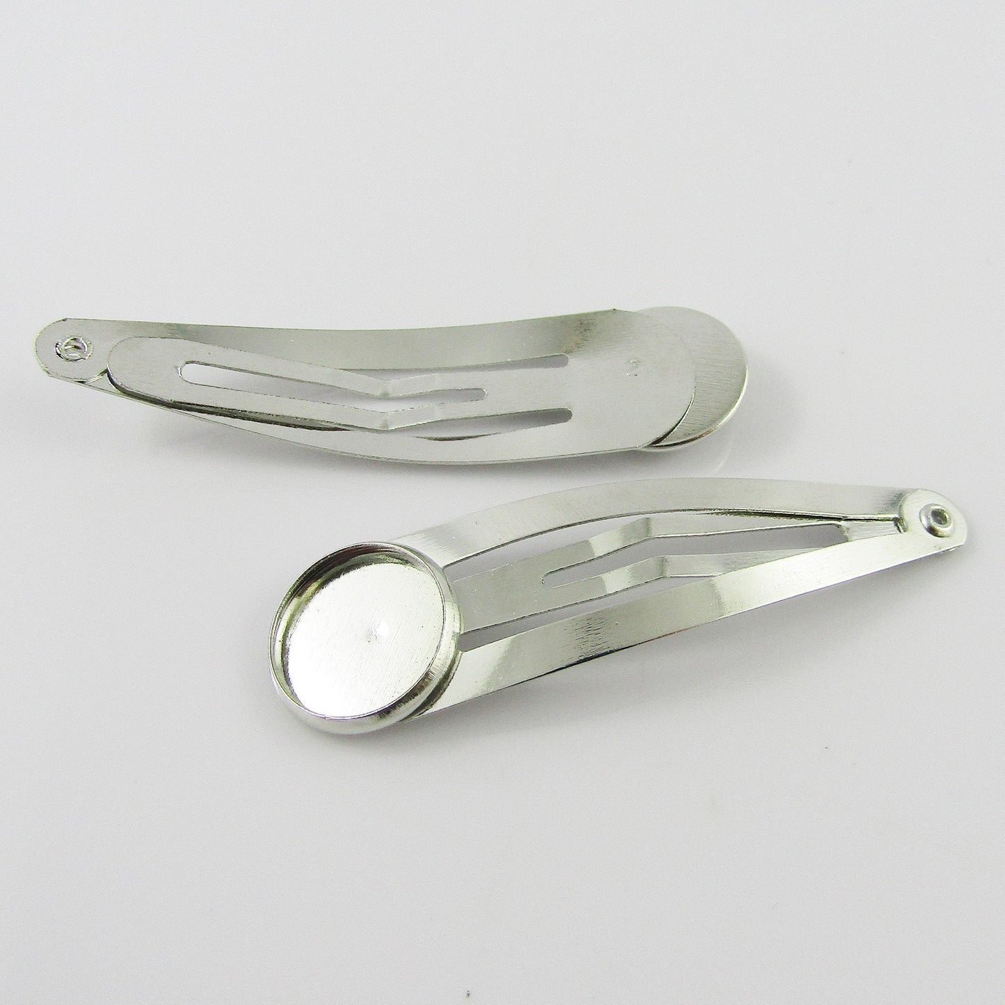 Bulk 10pcs Cabochon Setting Snap Hair Clip Finding 52mm Fit 12mm Cabs