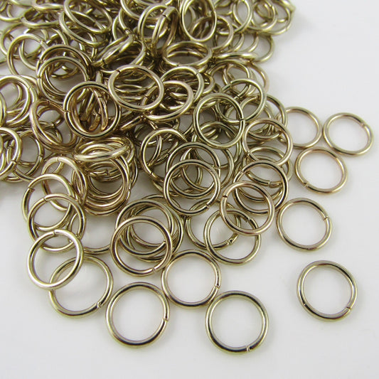 Bulk 140 pieces of 8x1mm Aged Gold Jump Rings Open Jumprings Findings