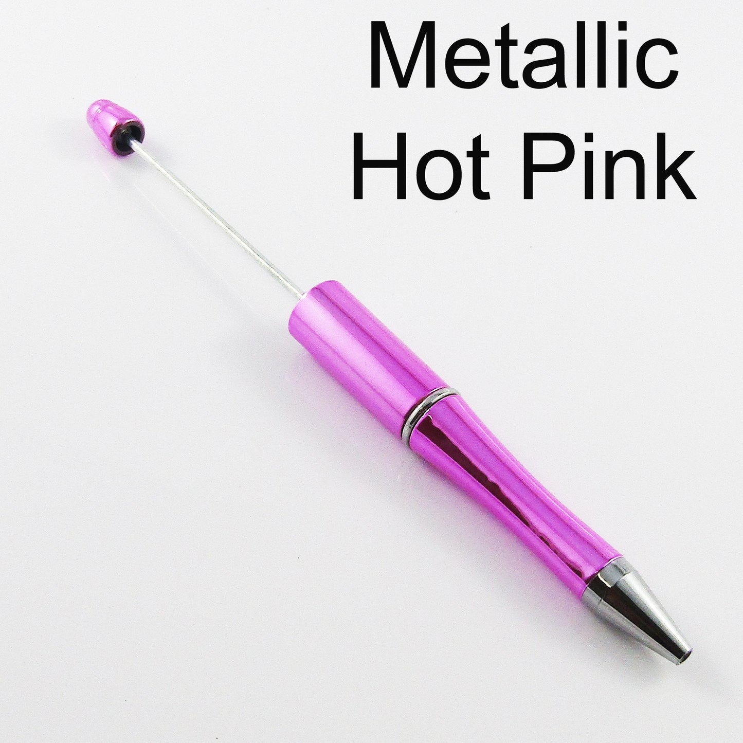 5pcs Blank DIY Metallic Beadable Pens 144mm Personalised Gift Idea Select Colour