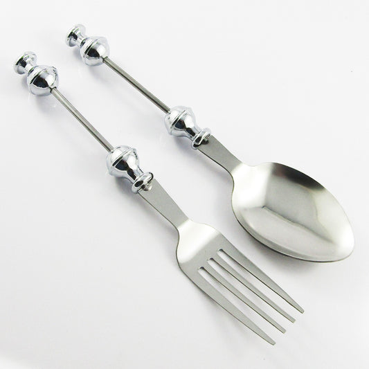 Blank DIY Beadable Small Serving Set Stainless Steel & Alloy 130x26x10mm